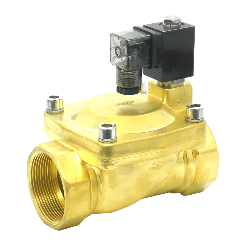 Solenoidový ventil připojený k potrubí