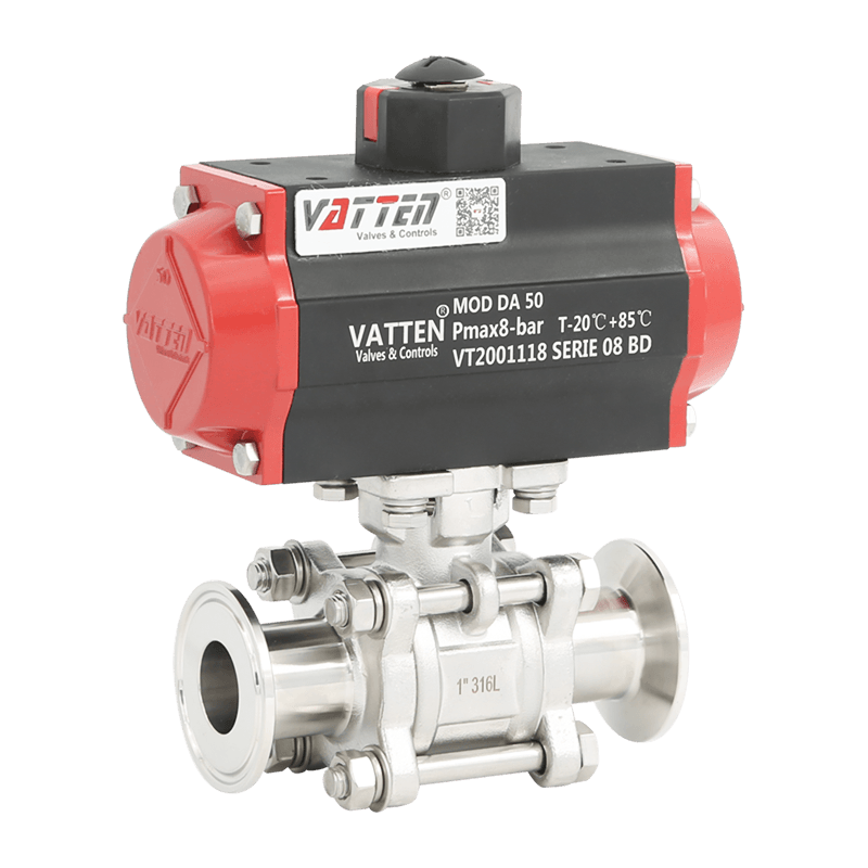 Pneumatický upínací kulový ventil