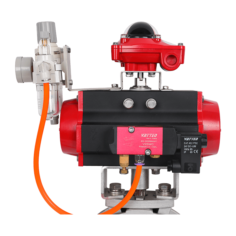 Pneumatický práškový motýlkový ventil