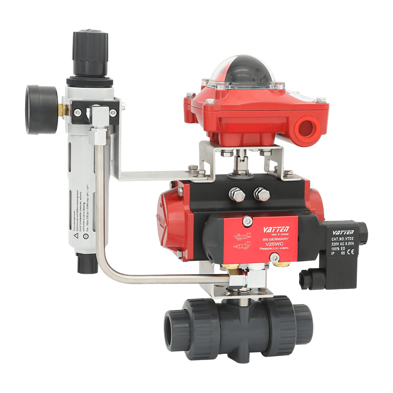 Pneumatický PVC kulový ventil