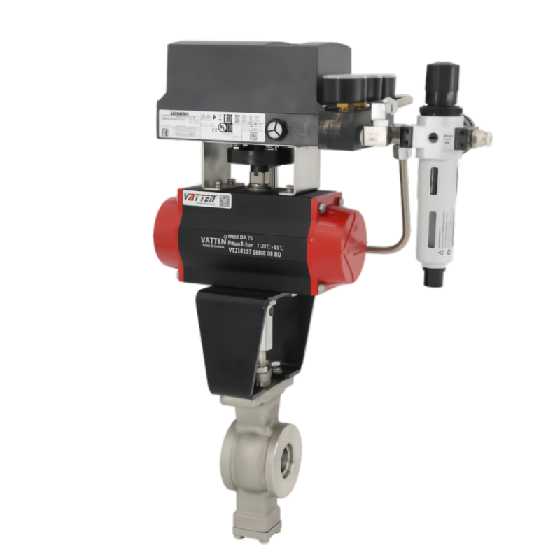 Pneumatický kulový ventil typu V